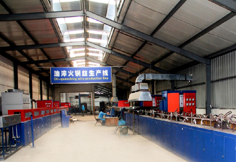 Oil quenched steel wire production line